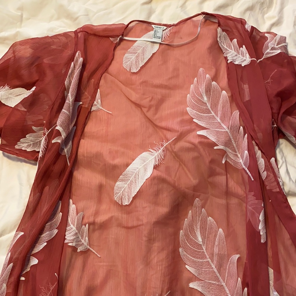 Red beach cover up